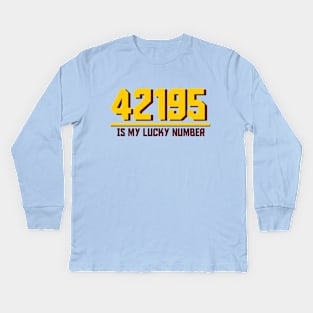 Marathon lucky number Kids Long Sleeve T-Shirt